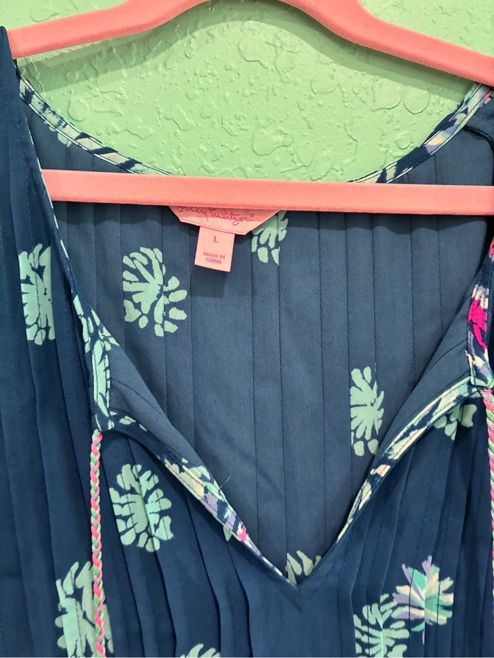 Lilly Pulitzer Tassel Tunic Top L fireworks boho women’s casual - Picture 2 of 7